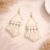 White Tringle Earrings