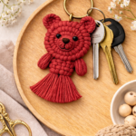 cute macrame animal keychain for bags