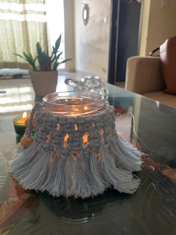 Macrame Light Jar
