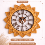 beautiful boho wall clock in off white and sand color home deco