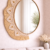 Beige Oval Frame mirror