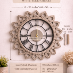 macrame wall clock with 10 inch for modern living room