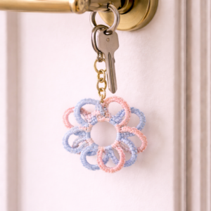 handmade flower keychain