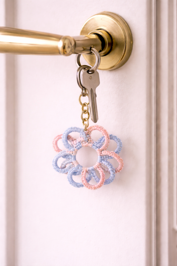 handmade flower keychain