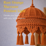 rust orange boho ceiling lamp