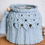 boho macrame lantern candle holder