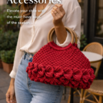 handmade macrame handbag with zipper lining