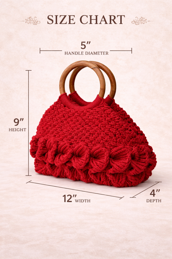 handmade macrame handbag with zipper lining