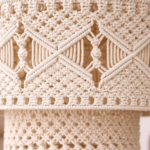 white handcrafted macrame hanging lamp handmade boho ceiling light