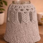 stone macrame jar lantern decor