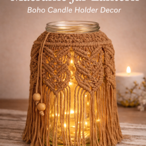 handmade macrame jar lantern holde