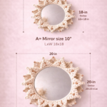 handmade boho macrame wall mirror round boho decor purple beige light blue