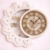 White Half Moon Clock