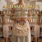 Offwhite macrame handbag minimalist design