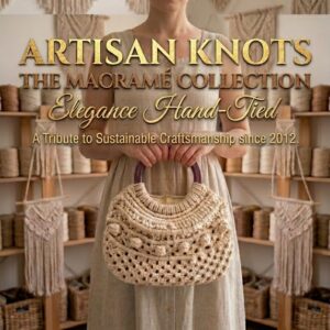 Offwhite macrame handbag minimalist design