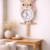 Off White Owl Wall Clock