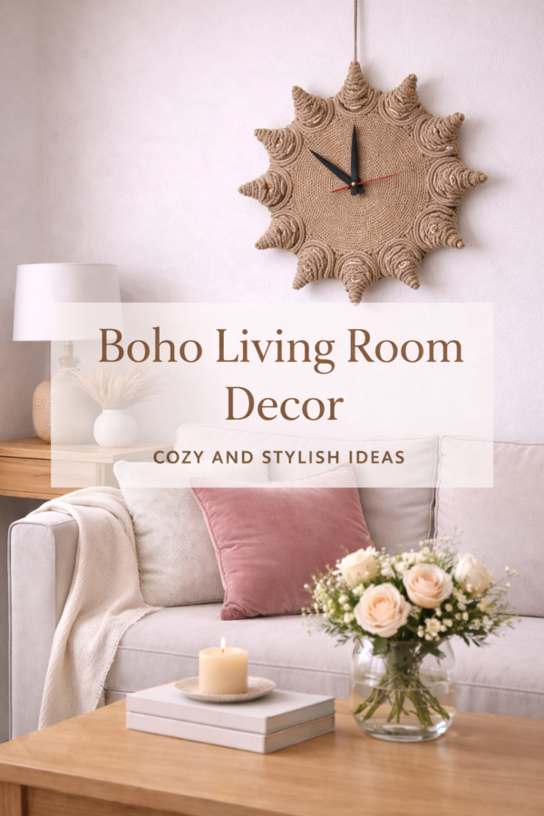 handmade macrame wall clock 10 inch