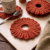 Rust Handmade Macrame Coaster