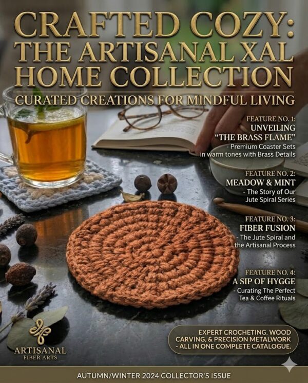 handmade macrame coasters rust off white beige on ceramic plate aesthetic boho decor